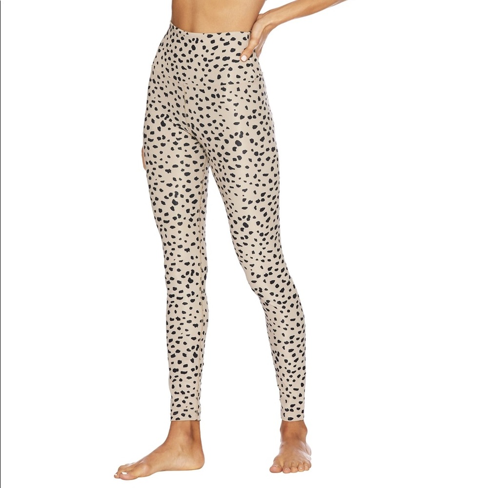 Beach Riot Ribbed Ayla Legging in Taupe Spot
